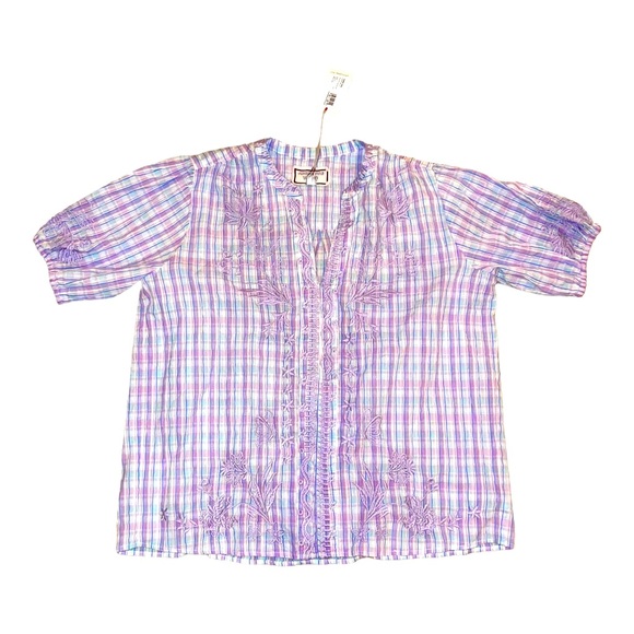 NWT Johnny Was Malo Puff Sleeve Blouse - Picture 8 of 10